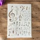 A4 musical note DIY Stencils Wall Painting Scrapbook Coloring Embossing Album Decorative Paper Card