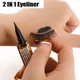 2 In 1 Self Adhesive Eyelashes Eyeliner Pencil Long Lasting No Glue Non Magnetic Quick Drying