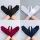 Autumn Summer Thin Ice Silk Gloves Spring Cycling Driving Black White Gloves Training Sun Protection