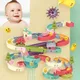 Baby Bath Toys DIY Slide Tracks Pipeline Yellow Ducks Bathroom Bathtub Play Rainbow Shower Water