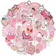 50pcs Cartoon Kawaii Pink Stickers For Girls Luggage Laptop Skateboard Bicycle Backpack Decal Toy