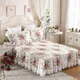 100% Cotton Bed Skirt Double King Size Bedspread Bedspreads Box Garden Spread the Queensize Cover