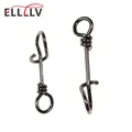 50pcs Strengthend Stainless Steel Quick Lock Snap Spring Clamp Buckle Lure Drop Rigs Connector