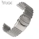 18/20/22/24mm Steel Dive Shark Mesh for Milanese Watch Bracelet Strap Band Weaving Double Snap Strap