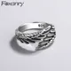 FOXANRY Silver Color Rings Fashion Hip Hop Vintage Couples Creative Wings Design Thai Silver Party