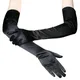 New Classic Adult Black White Red Skin Opera/Elbow/Wrist Stretch Satin Finger Long Gloves Women