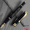 Golden Text Custom Engraving Fountain Pen Gift School Supplies 2024 Stationery Men Luxury High