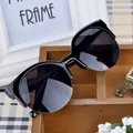 Fashion Brand Designer Cat Eye Women Sunglasses Oversized Sun Glasses Cat eye Vintage Female Eyewear