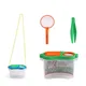 Kids Bug Viewer Outdoor Box Magnifier Observer Kit Insect Catcher Cage with Tweezers Net for