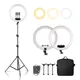 SH 45cm 18 inch Ring Light With Tripod Stand Usb Charge Selfie Led Lamp Dimmable Photography Light