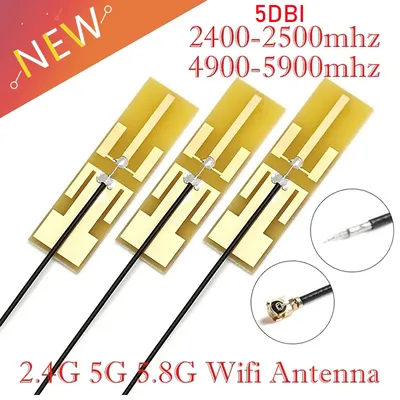 10Pcs/1pc 5DBI 2.4G 5G 5.8G WIFI built in PCB antenna Wifi antenna IPX interface dual band omnidirecational IPX/U.FL connector
