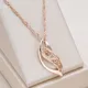 Kinel New Trend Glossy Pendant Necklace Fashion 585 Rose Gold Color Creative Metal Ethnic Jewelry