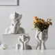 Northern Europe The Body Art Abstract Human Face Ceramic Vase Art Flower Creative Flowerpot Desktop