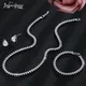 Gorgeous Zirconia White Gold Color Round Wedding Bridal Necklace Earrings Water Drop Shape Party