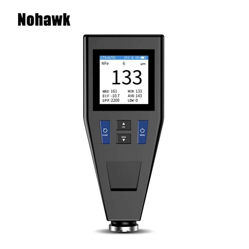 Color Screen Car Coating Thickness Gauge Best Digital Meter for Automotive Paint Thickness Measurement F/NF Automatic Detection