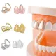 Hip Hop Teeth Grillz Men Women Gold Silver Color Single Tooth Grillz Cap Dental Grill Punk Rapper