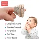 70/55/50/40mm Wood Teether Ring Smooth Surface Natural Wooden Rodent Baby Teething Ring Toy DIY