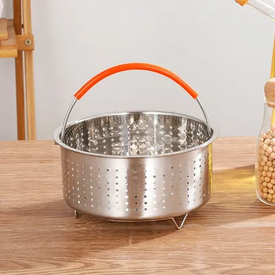 304 Stainless Steel Steamer Basket Instant Pot Accessories Instant Cooker with Silicone Covered