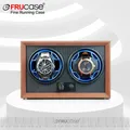FRUCASE Double Watch Winder for Automatic Watches 2 Rolex Box Jewelry Display Collector Storage Wood