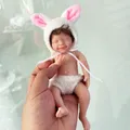 6 Inch Soft Body Mini Silicone Baby Dolls with Real Life Tiny Baby Doll with Gifts Box & Feeding