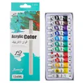 BOMEIJIA Acrylic Paints 12 Colors Professional Set 6/12ml Tubes Artist Drawing Gouache Fabric Glass