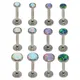 1PC G23 Titanium Internal Thread Opal Stone Labret Monroe Lip Stud Ring Opal Ear Cartilage Tragus