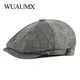 NEW Newsboy Cap Men Spring Summer Octagonal Hat For Male British Herringbone Flat Caps Retro Eight