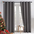 RYB HOME 2Pcs Modern Blackout Curtains for Living Room Solid Color Bedroom Curtains Ready-made