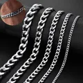 Men's Chain Bracelet Stainless Stel Curb Cuban Link Chain Bracelets for Women Unisex Wrist Jewelry