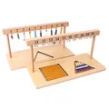 Montessori Teaching Math Toys Digitals Numbers 1-20 Hanger And Color Beads Stairs for Ten Board