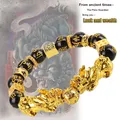 Pixiu Guardian Bracelet Bring Luck Wealth Beads Strand Bracelets Chinese Fengshui Wristband Unisex