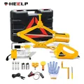 E-HEELP Electric Car Jack 12V 3 in 1 3Ton Automotive Lifting Machine Set With Impact Wrench Air Pump