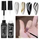12ml Easy French Liner Nail art Polish 2in1 Ultra-fine Brush Head French pull Line Graffiti Painting