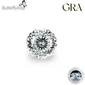 Butterflykiss Round 100 Faceted Cut Moissanite 1.0-8.0 Carat D Color Loose Stones High Quality Pass