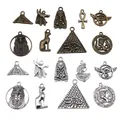 10pcs Mysterious Ancient Egyptian Pyramid The Eye Of Horus God Of Death Anubis Bastet Charm For