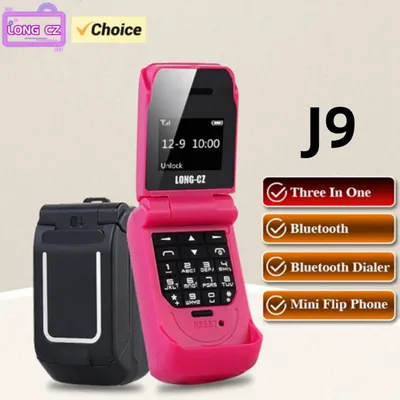 Smallest Clamshell J9 Phone 0.66" Wireless Bluetooth Dialer Magic Voice Handsfree Earphone Small Mini Flip Mobile Phone for Kids