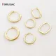 Rhodium/Gold Plated Simple Hoop Earrings for Women Circle Piercing Round Ring Earrings Fashion