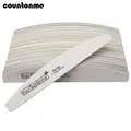 100pcs Strong Wood Nail Files 100/180 Emery Board Wooden Buffer Block Grey Thick Sanding Manicure