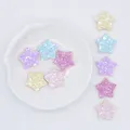 50Pcs 20mm Glitter Star Applique for Handmade Hat Crafts Ornament DIY Baby Headdress BB Clips Bow