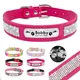 Personalized Dog Cat Collar Adjustable Cat Crystal Collars Anti-lost Leather Puppy Cats Necklace