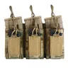 Triple Mag Pouch Open-Top Rifle Mag Pouches and Pistol Magazine Pouches for M4 M16 AK Molle Backpack