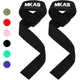 MKAS 1 Pair Gym Lifting Straps Fitness Gloves Anti-slip Hand Wraps Wrist Straps Support For Weight