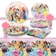 Disney Cinderella Snow White Princess Theme Paper Plates Cups Banner Party Decoration Party Supplies