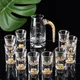 Crystal Liquor Spirits Shot Glasses Gift Box Gold Mountain Thick Bottom Wine Glasses Whiskey Glass