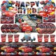 Disney Cars Lightning Mcqueen Party Tableware Kids Birthday Party Decorations Boy Baby Shower Paper