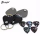 SOACH Hot 1 piece guitar picks case box purse Black Faux Leather Key Chain Guitar Picks Holder