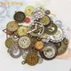 Julie Wang 10pcs Random Mixed Clock Watch Face Charms Alloy Necklace Pendant Finding Jewelry Making