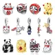 Original 925 Sterling Silver Charms Chinese New Year Lion Fortune Cat Doll Beads Fit Pandora