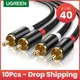 UGREEN RCA Stereo Cable 2 RCA Male to 2RCA Male Stereo Audio Cable for Home Theater HDTV Amplifiers