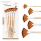 5Pcs Fan shaped Nylon Hair Gouache Watercolor Paint Brush Set for School Painting Drawing Painting